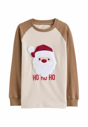 CHRISTMAS REGULAR FIT - Top s dlouhým rukávem - brown white