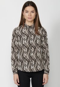 Koroshi LONG SLEEVE - Blúzka so zapínaním na gombíky - marrón