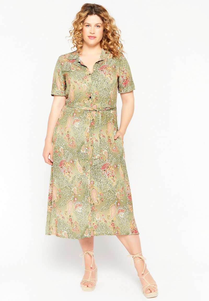 Damen Freizeitkleider | LolaLiza WITH PAISLEY PRINT Blusenkleid khaki/grün - CP95718 Damen Freizeitkleider | LolaLiza WITH PAISLEY PRINT Blusenkleid khaki/grün - CP95718