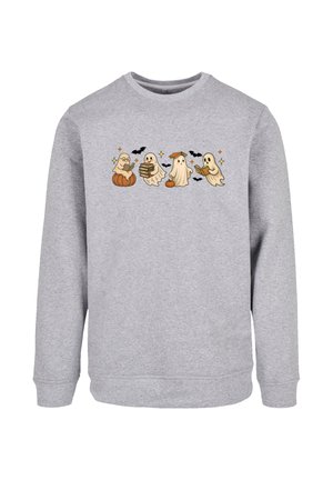HALLOWEEN GEIST CUTE BUCH - Sweatshirt - heather grey