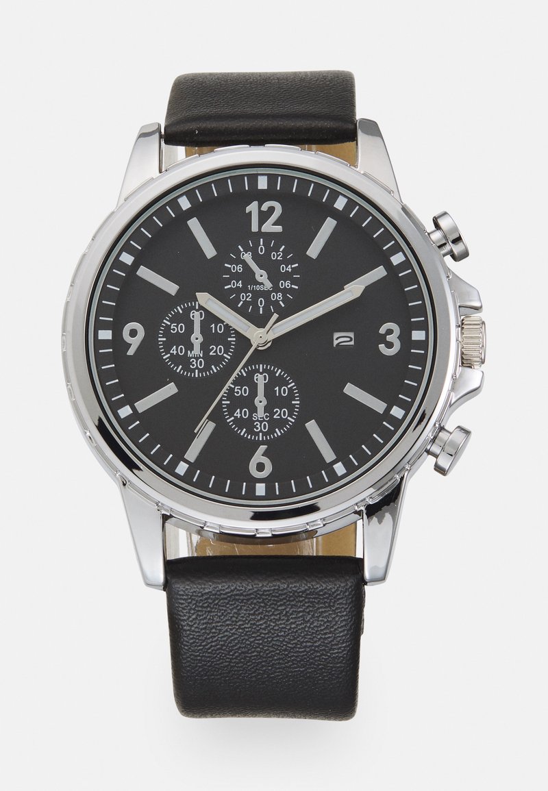 Pier One UNISEX - Kronografski ručni sat - black/silver-coloured