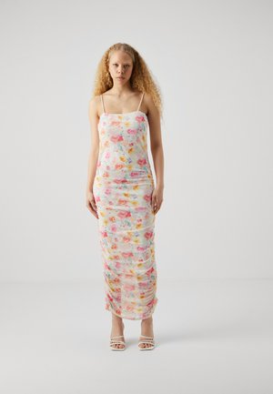 VIPINAR STRAP ROUCHING DRESS - Occasion wear - cloud dancer/multi color