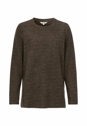 Cellbes of Sweden, SUPER SOFT SWEATER WITH SLITS - Striktrøje - brown melange