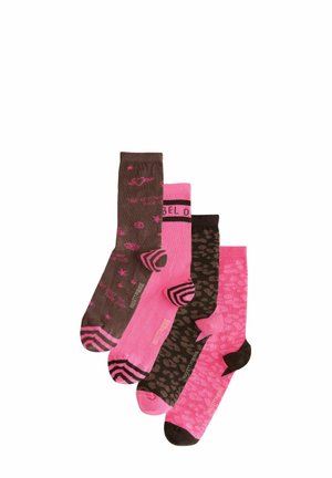 4 PACK - Strømper - pink/brown tattoo