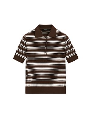 Massimo Dutti WITH STRIPED - Polo - brown