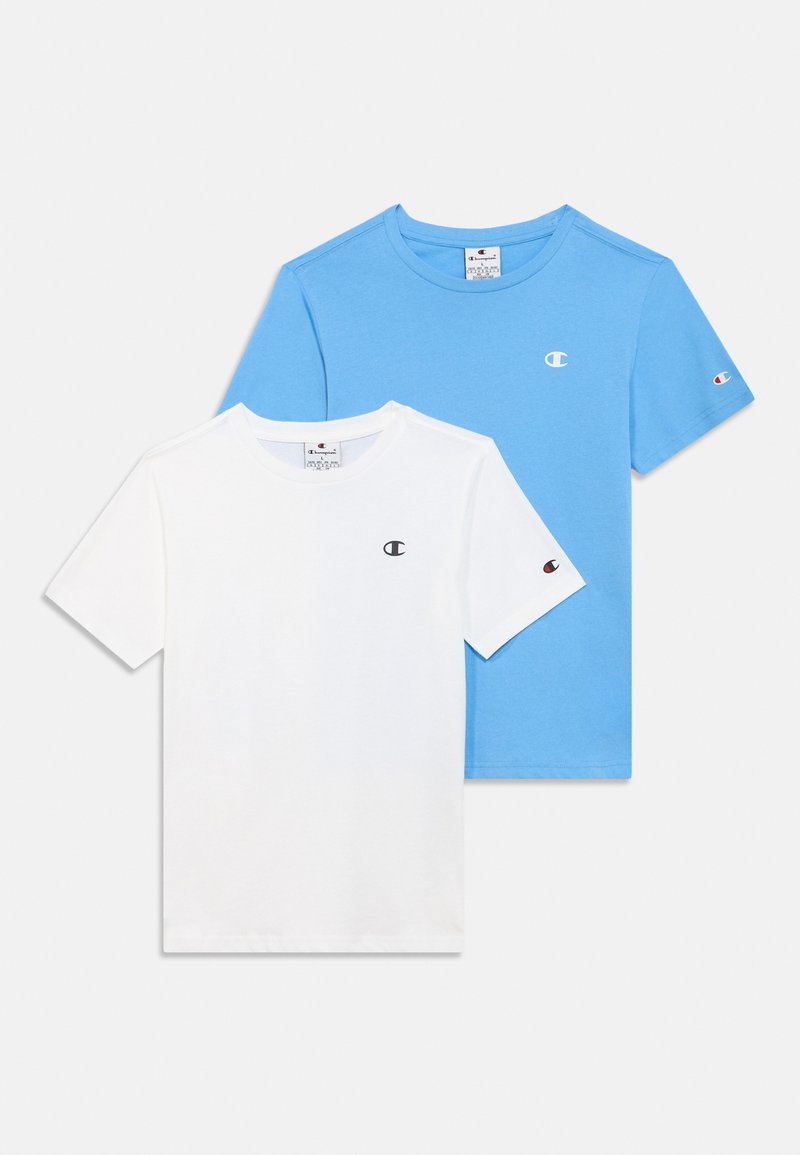Champion ICONS CONTRAST CREW NECK 2 PACK - Lihtne T-särk - blue/white