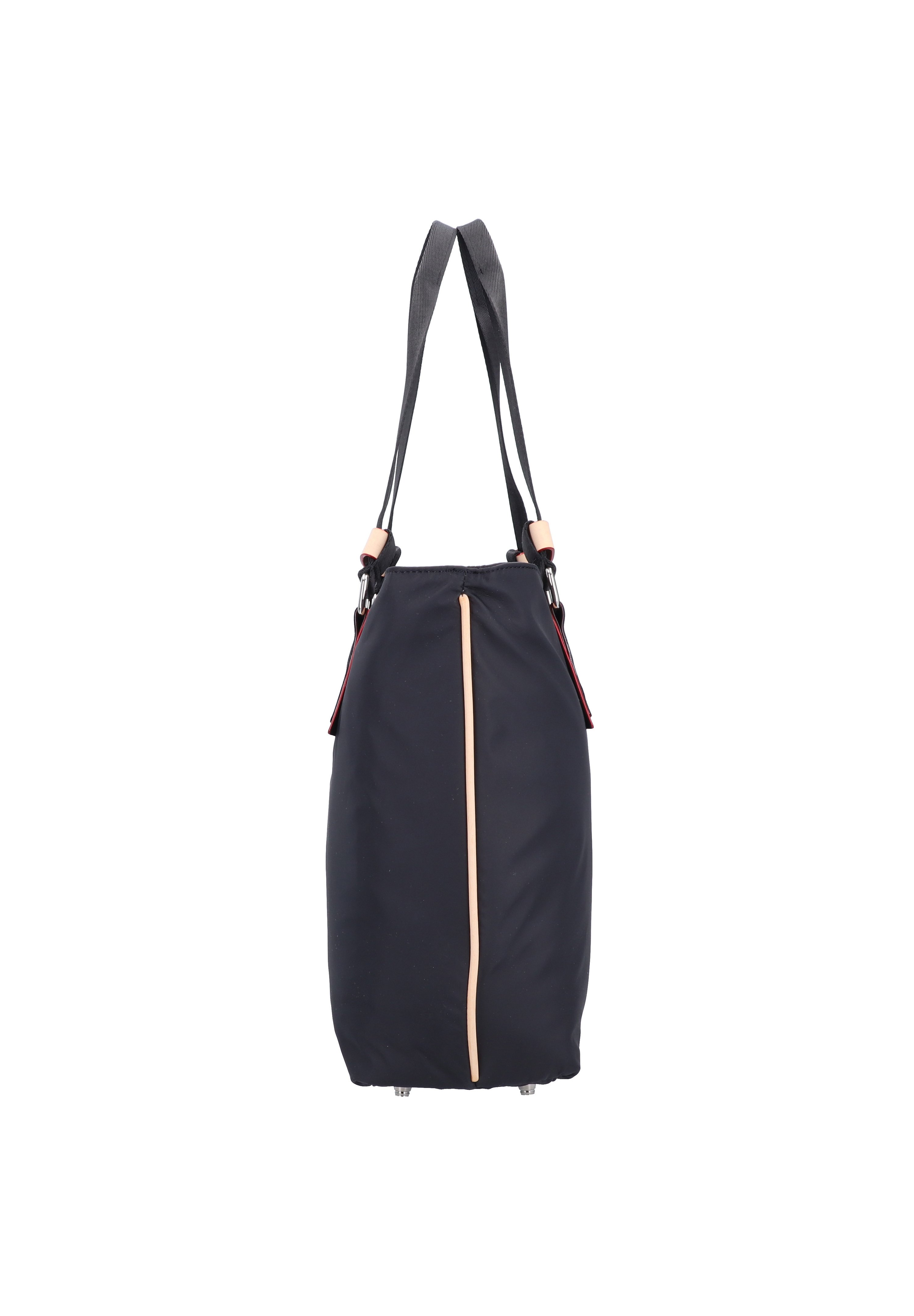 Bugatti Lido Damen Schultertasche Klein – Mit RFID-Schutzfach, Schwarz, Eleganter Nylon-Satin