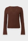 VMSANITA V NECK - Μπλούζα με μακριά μανίκια - cocoa brown