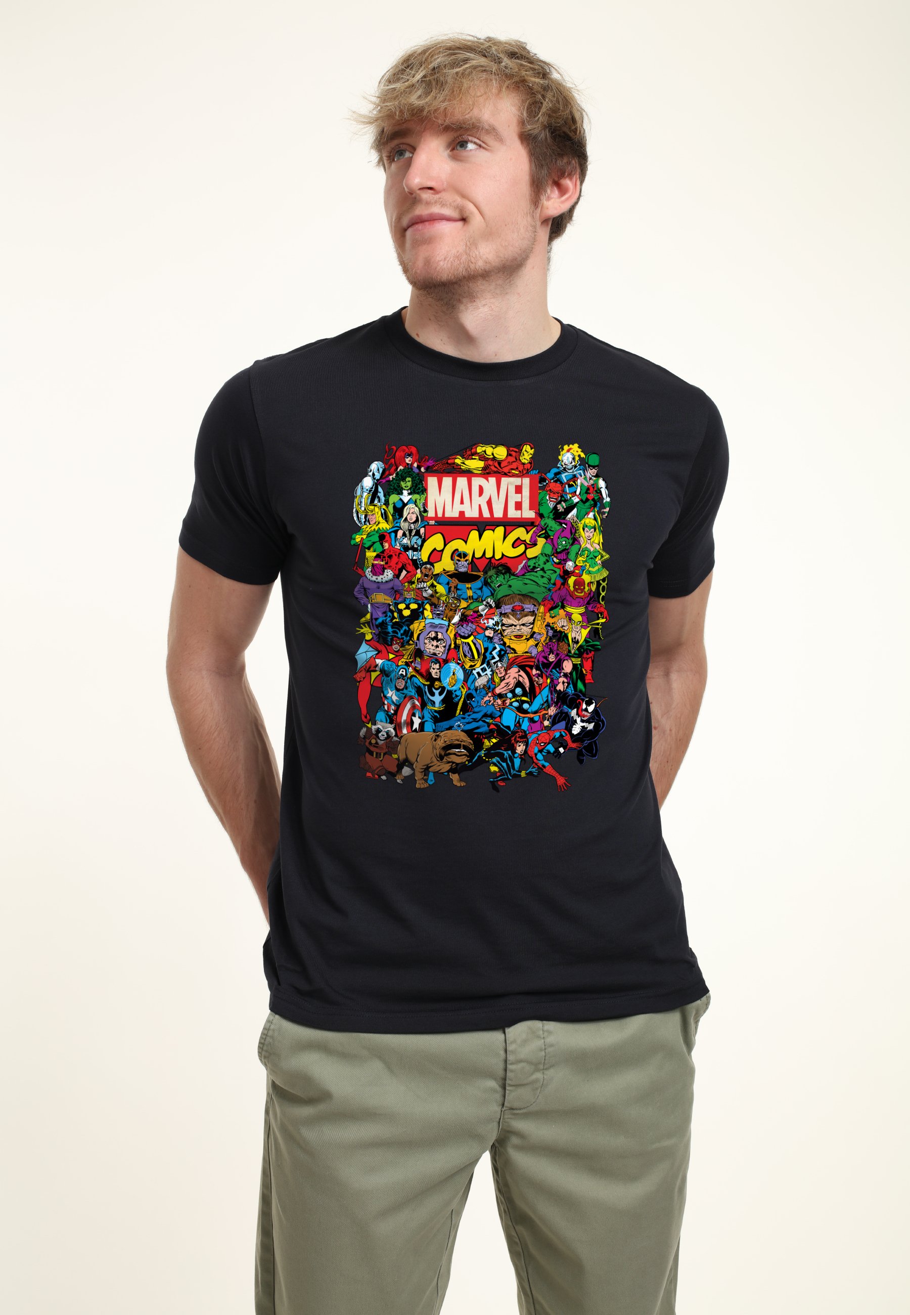 Maglietta Marvel Avengers Classic Donna – T-Shirt In Cotone Organico Con Stampa Ufficiale (Strane)