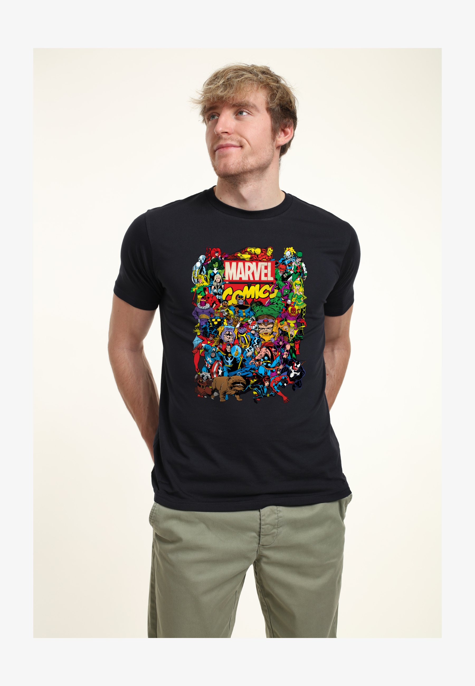 Maglietta Marvel Avengers Classic Donna – T-Shirt In Cotone Organico Con Stampa Ufficiale (Strane)