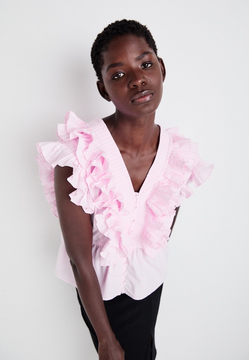 YAS YASRUNA RUFFLE - Blouse - cherry blossom/pink - Zalando