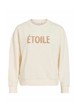 VILA, LONG SLEEVED SWEATSHIRT VIREFLECT ROUND NECK - Mikina - birch