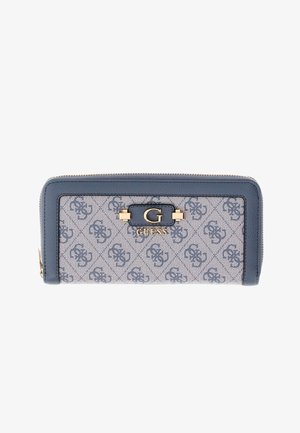 Guess, LINDSEY SLG LARGE ZIP AROUND - Portafoglio - mehrfarbig grundton blau