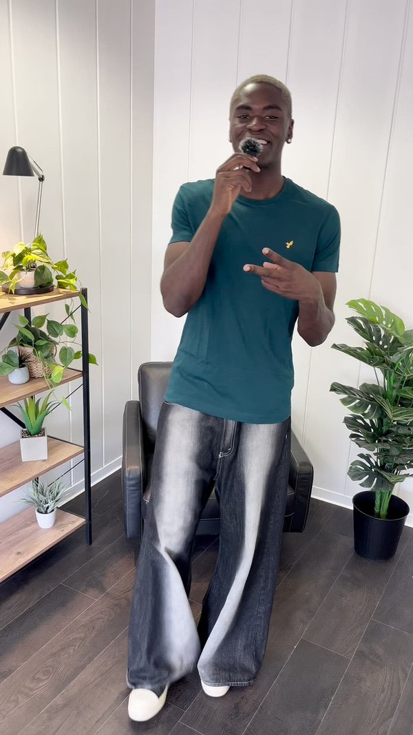 BASIC SLIM EMBROIDERY T SHIRT - Basic T-shirt - dark sea4