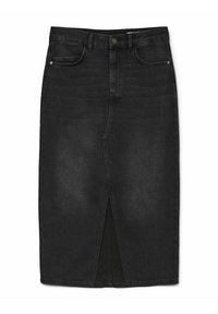 VMNATALIE MIDI NOOS - Pouzdrová sukně - dark grey denim