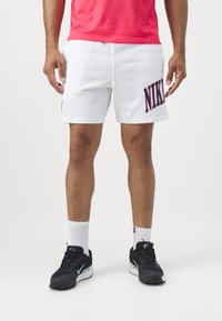 Nike Performance HERITAGE SHORT - Calções desportivos - white/black/hot fuchsia