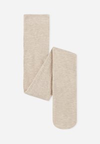 Beiga stickade strumpbyxor med en jämn textur och jämnt stygn, med rund tå och en flexibel, figurnära design.