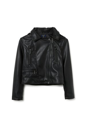 Imitatieleren jas - gunmetal
