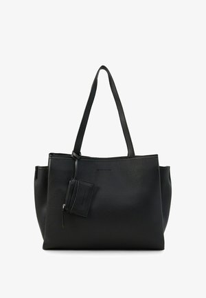 TOM TAILOR, TOM TAILOR BAGS TTMAYAN L SHOPPER MIT ANHÄNGERTASCHE - Shopper - schwarz black