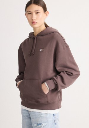 BADGE HOODIE - Melegítőfelső - black walnut