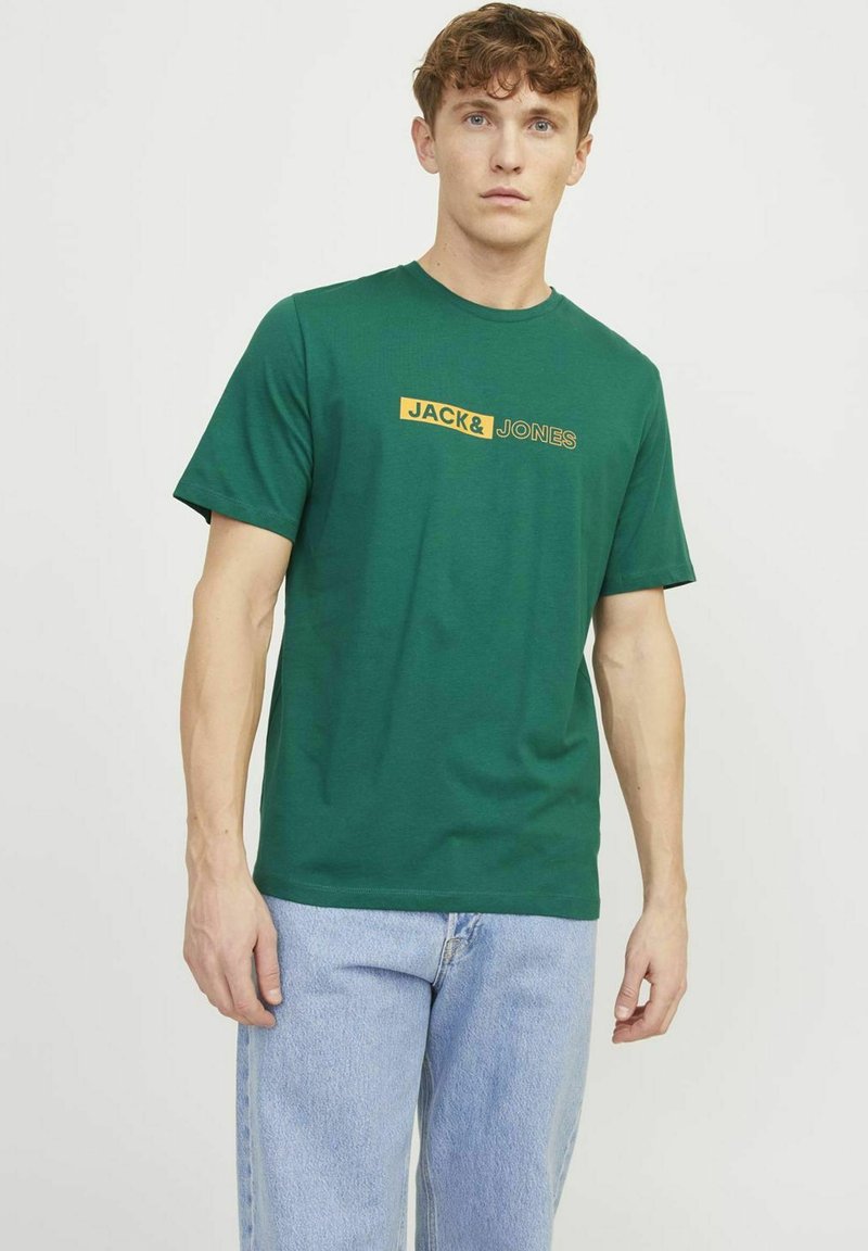 Jack & Jones RUNDHALS  - Camiseta estampada - storm
