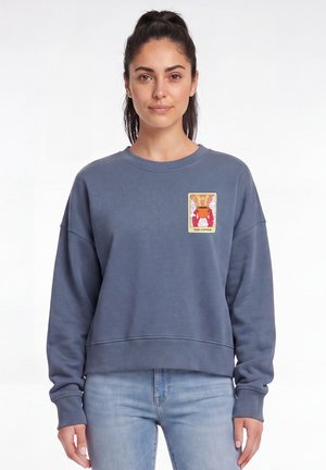 watapparel, TAROT THE COFFEE - Sweatshirt - blue grey