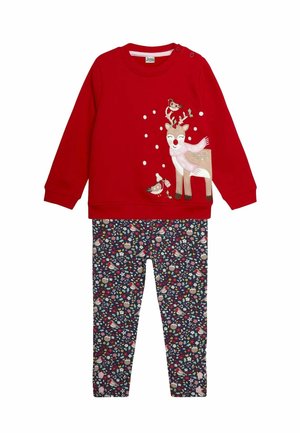 REINDEER APPLIQUÉ SET REGULAR FIT - Mikina - red
