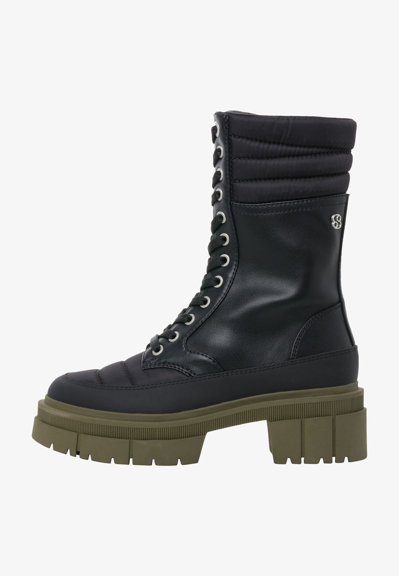 s.Oliver Plateaustiefelette - black khaki