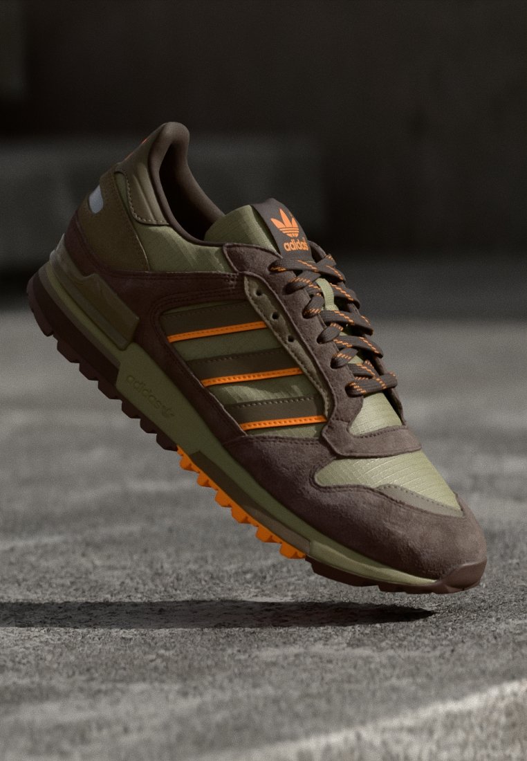adidas Originals ZX 600 UNISEX - Sneaker low - dark brown/orbit