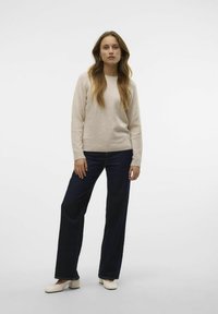 Vero Moda VMDOFFY O NECK BLOUSE - Strikkegenser - silver gray