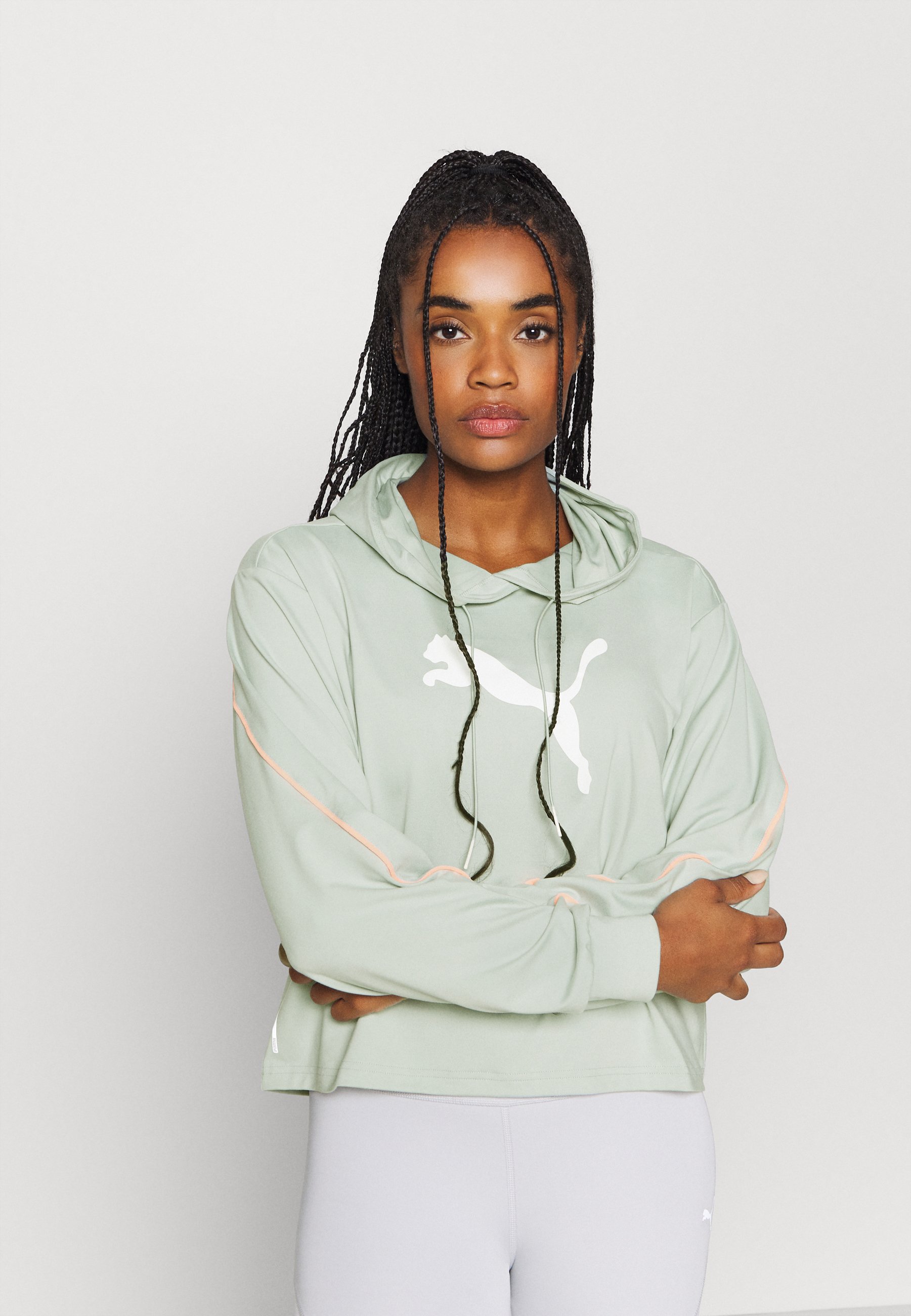 gray puma hoodie