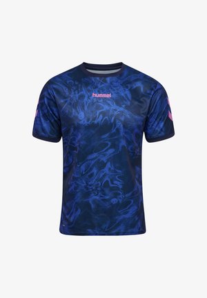 Hummel, HUMMEL HMLBLAZE CLUB 26 GRAPHIC TEE UNISEX - T-shirts print - marine dazzling blue