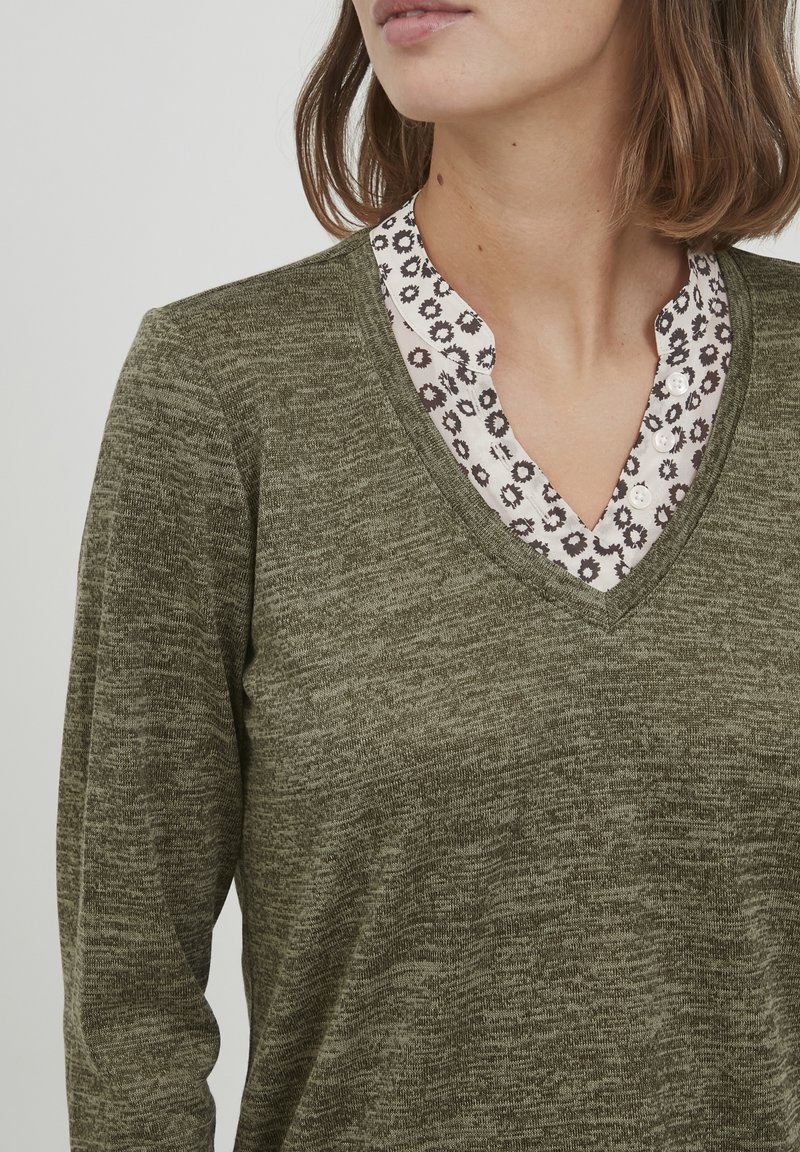 Damen Strickjacken | Fransa FRCEREXAN 1 PULLOVER Strickpullover green ink melange/grün-meliert - JA59955 Damen Strickjacken | Fransa FRCEREXAN 1 PULLOVER Strickpullover green ink melange/grün-meliert - JA59955