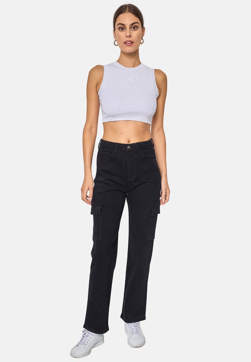 Elara Jeans Straight Leg - schwarz