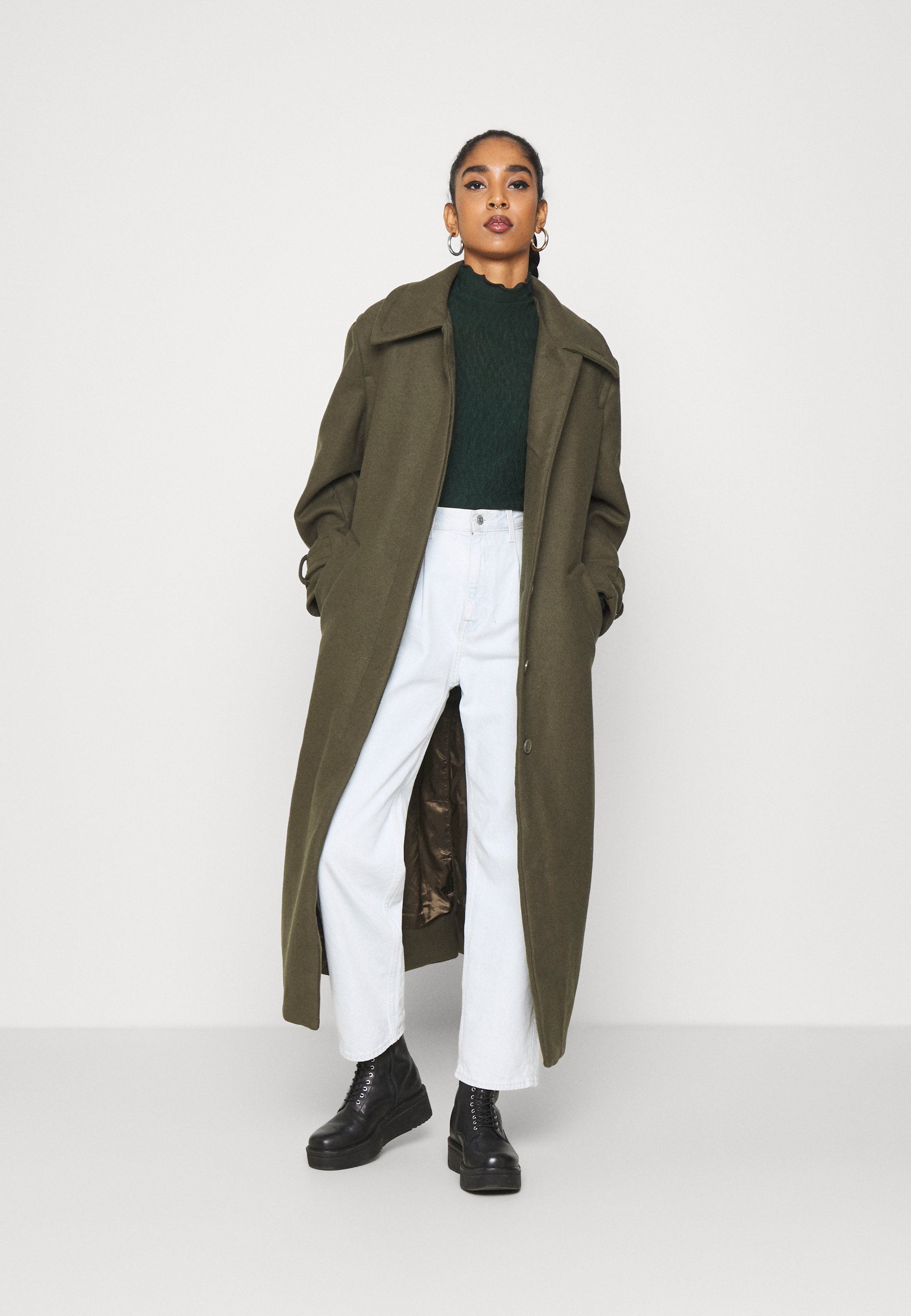 weekday green coat