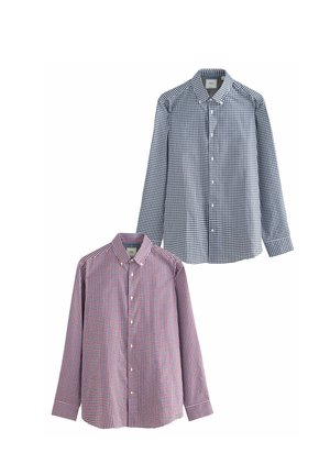 REGULAR FIT - EASY IRON OXFORD 2 PACK - Shirt - blue gingham red gingham