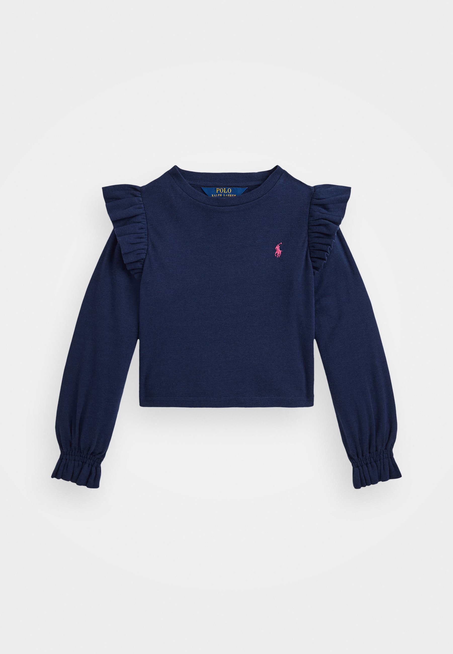 Polo Ralph Lauren RUFFLED COTTON-MODAL LONG-SLEEVE TOP Long