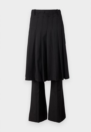 ROKH MIDI PLEATED SKIRT TROUSERS - Pantalon classique - black