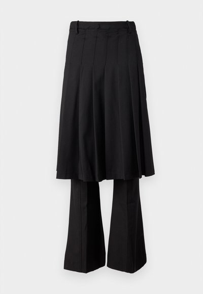 ROKH MIDI PLEATED SKIRT TROUSERS - Kalhoty - black