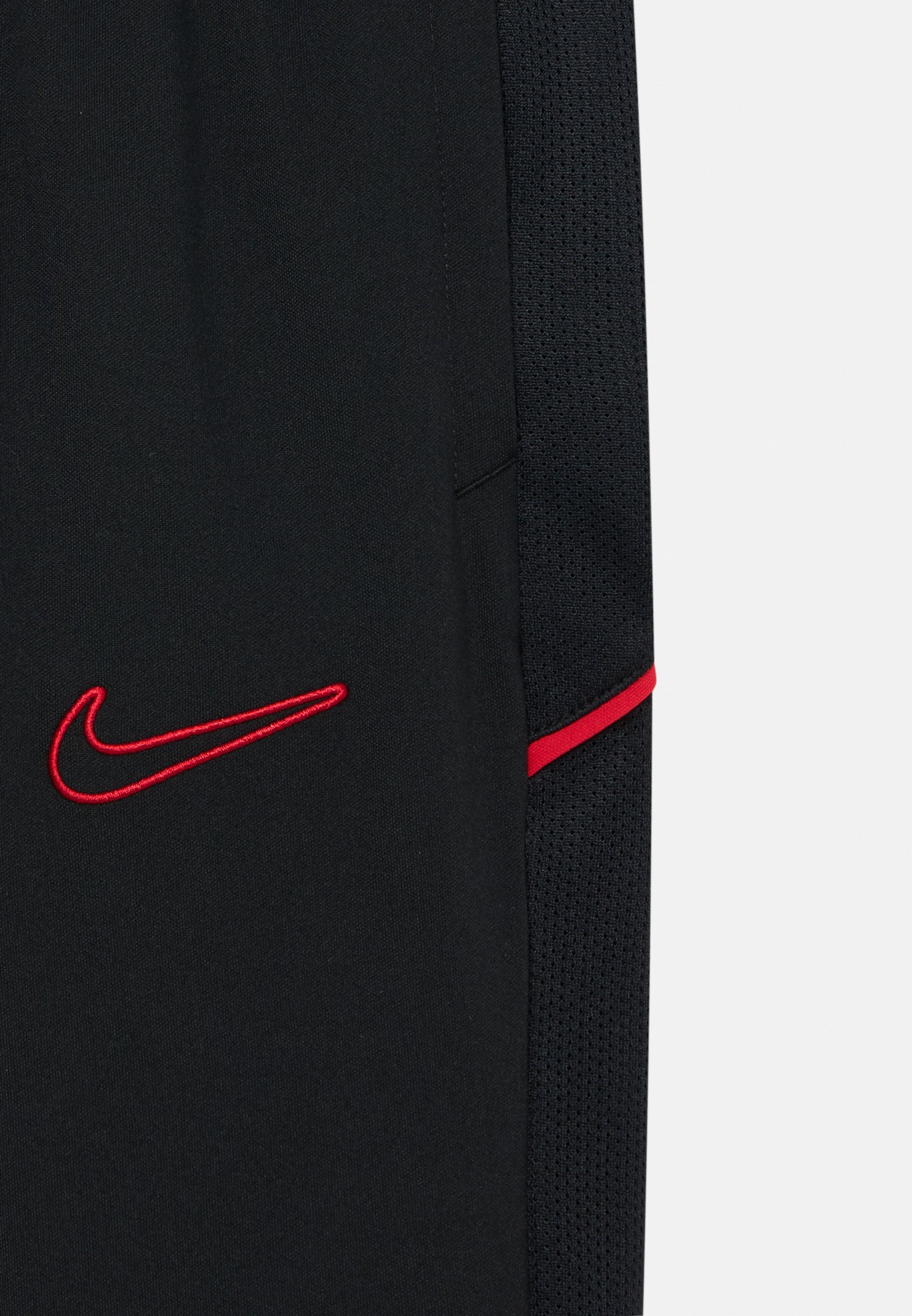 nike black joggers with red tick