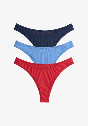 THE SET, HIGH LEG FIT - 3 PACK BIKINI BOTTOM . - Spodný diel bikín - red/blue