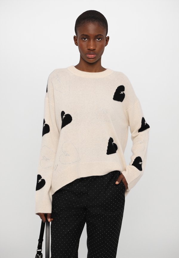 MARKUS HEART STRASS - Jumper - ecru4