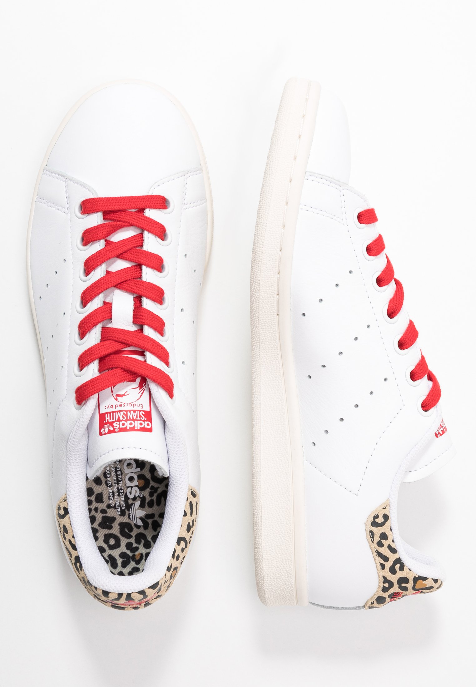 stan smith scarlet chalk white