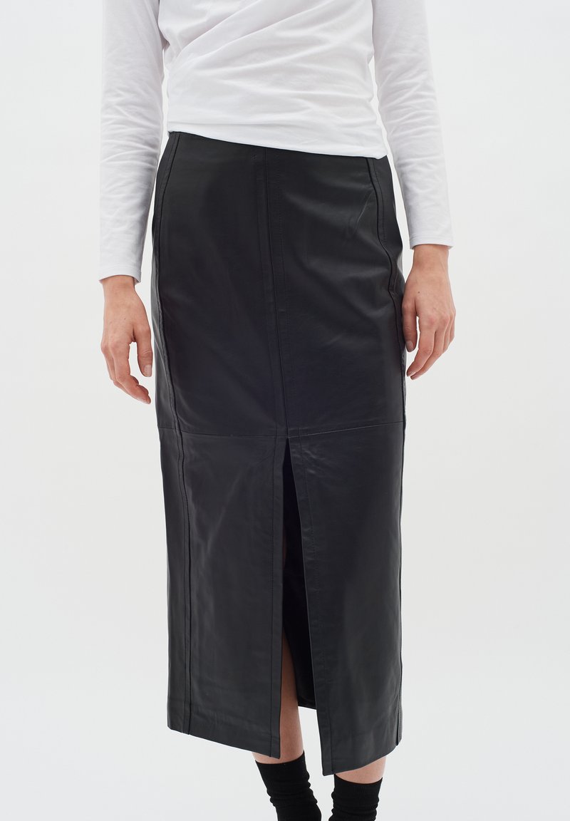 InWear KAMAIW - Kožená sukňa - black
