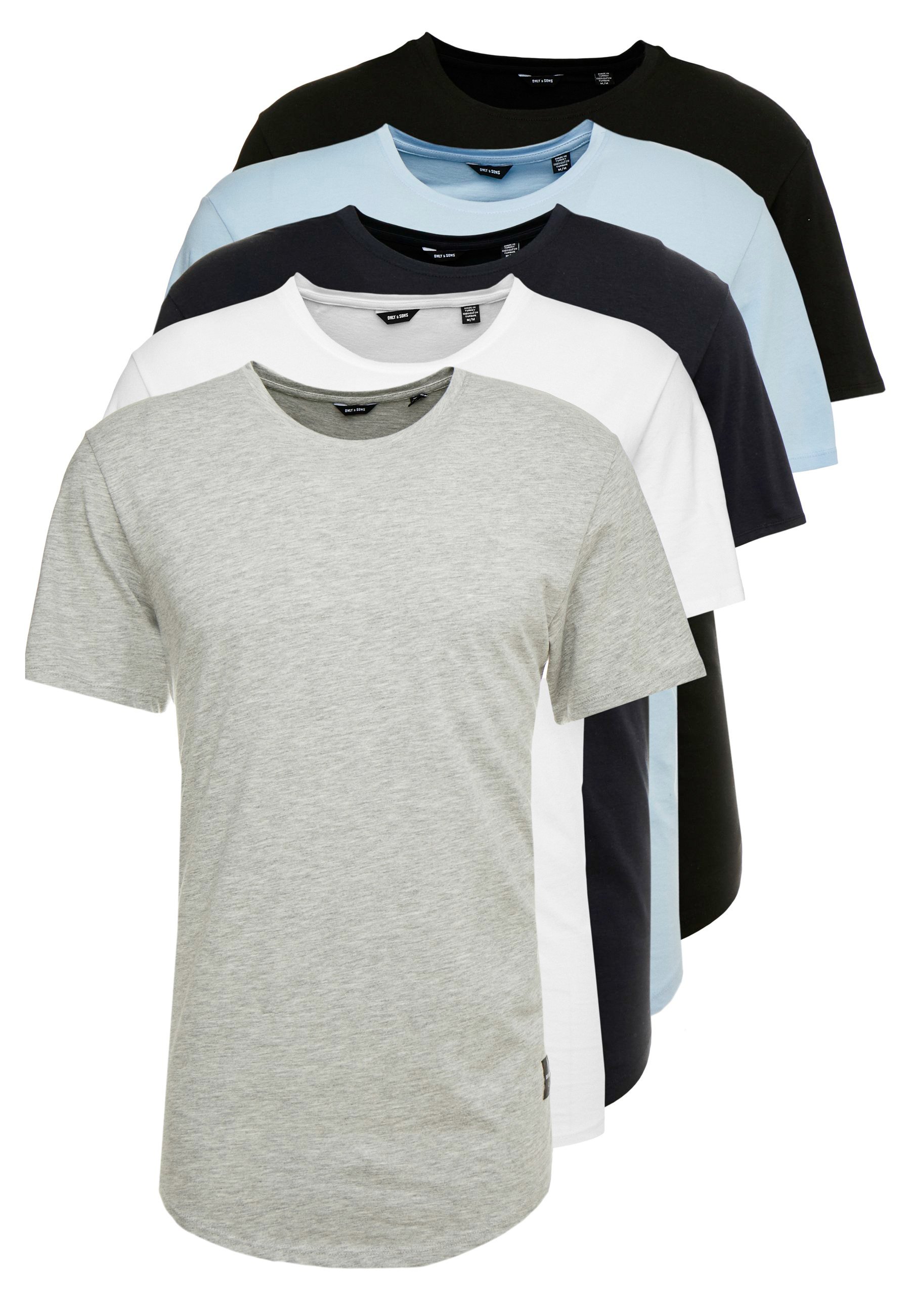 Uomo ONSMATT 5 PACK - T-shirt basic Uomo ONSMATT 5 PACK - T-shirt basic