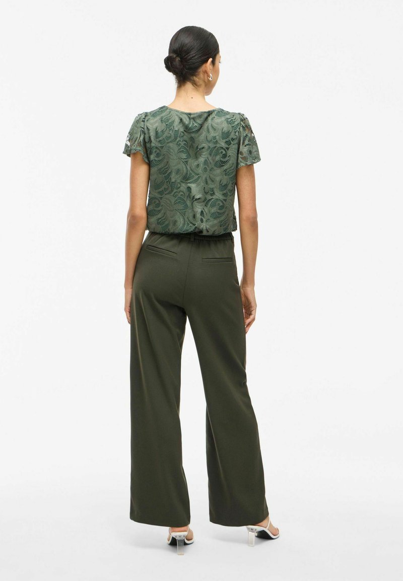 Vila Vivarone Patroon HW Slim Pant - NOOS, Brown Lentil/Checks: zwart/berk, 38