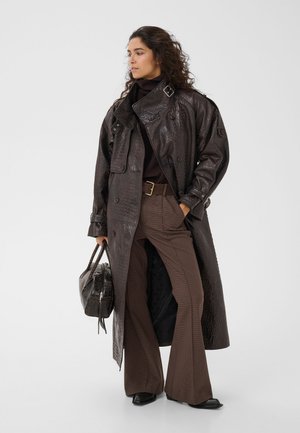 Gestuz, CROLINE LONG JACKET - Шлифер - ganache croco