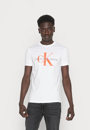 SEASONAL MONOLOGO TEE - T-shirt con stampa - bright white