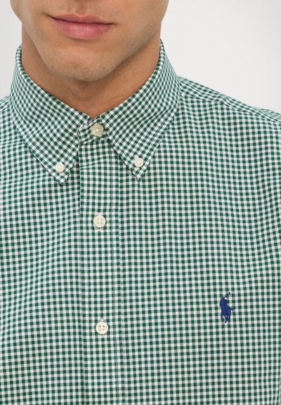 Polo Ralph Lauren CUSTOM FIT GINGHAM STRETCH POPLIN SHIRT - Marškiniai - green/white