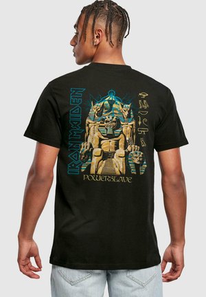 POWERSLAVE VINTAGE LIGHTNING - Print T-shirt - black